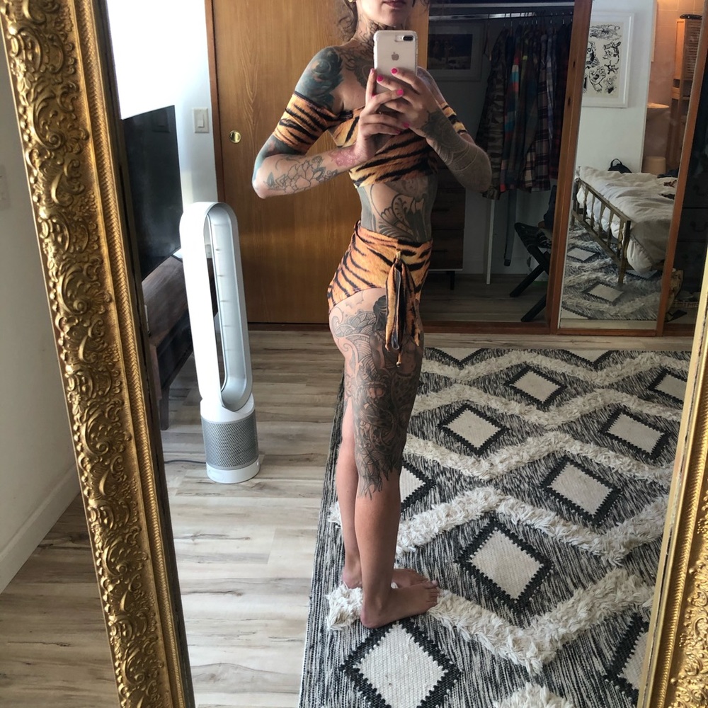 Jade Clark tiger print bikini